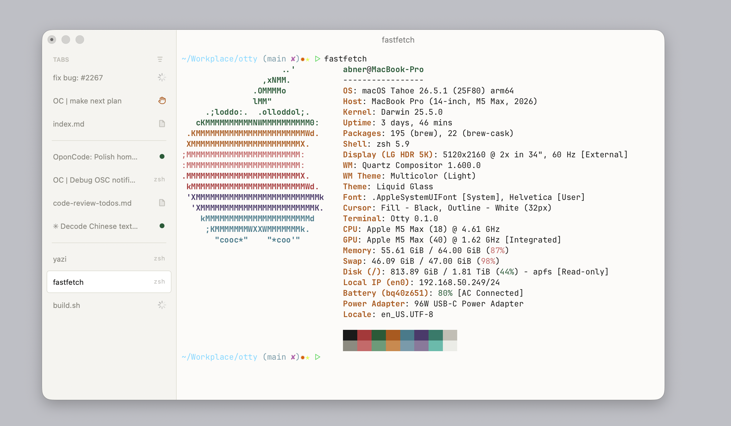 Otty 界面